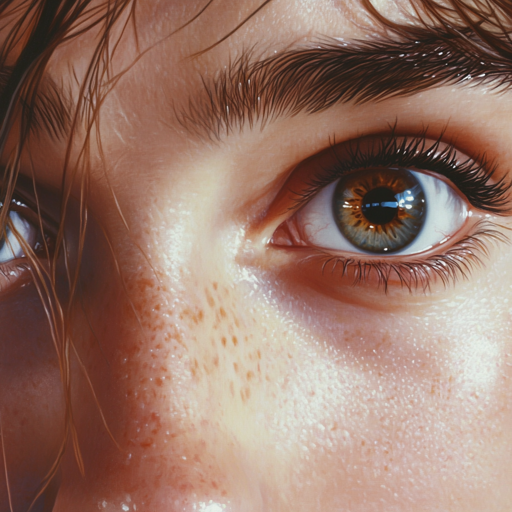 A close-up shot of a girl's face | Source: Midjourney