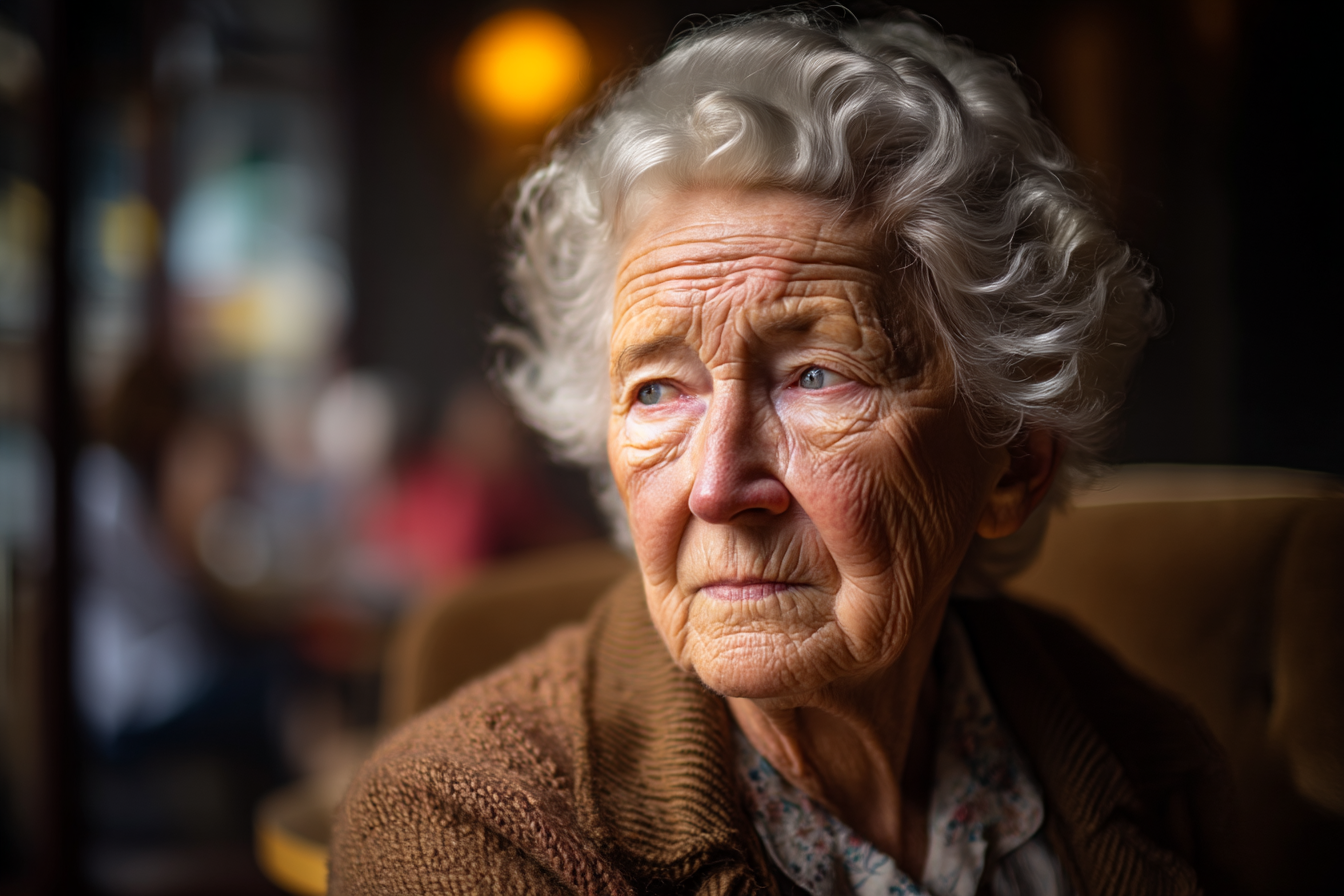 An older woman sitting in a café | Source: Midjourney