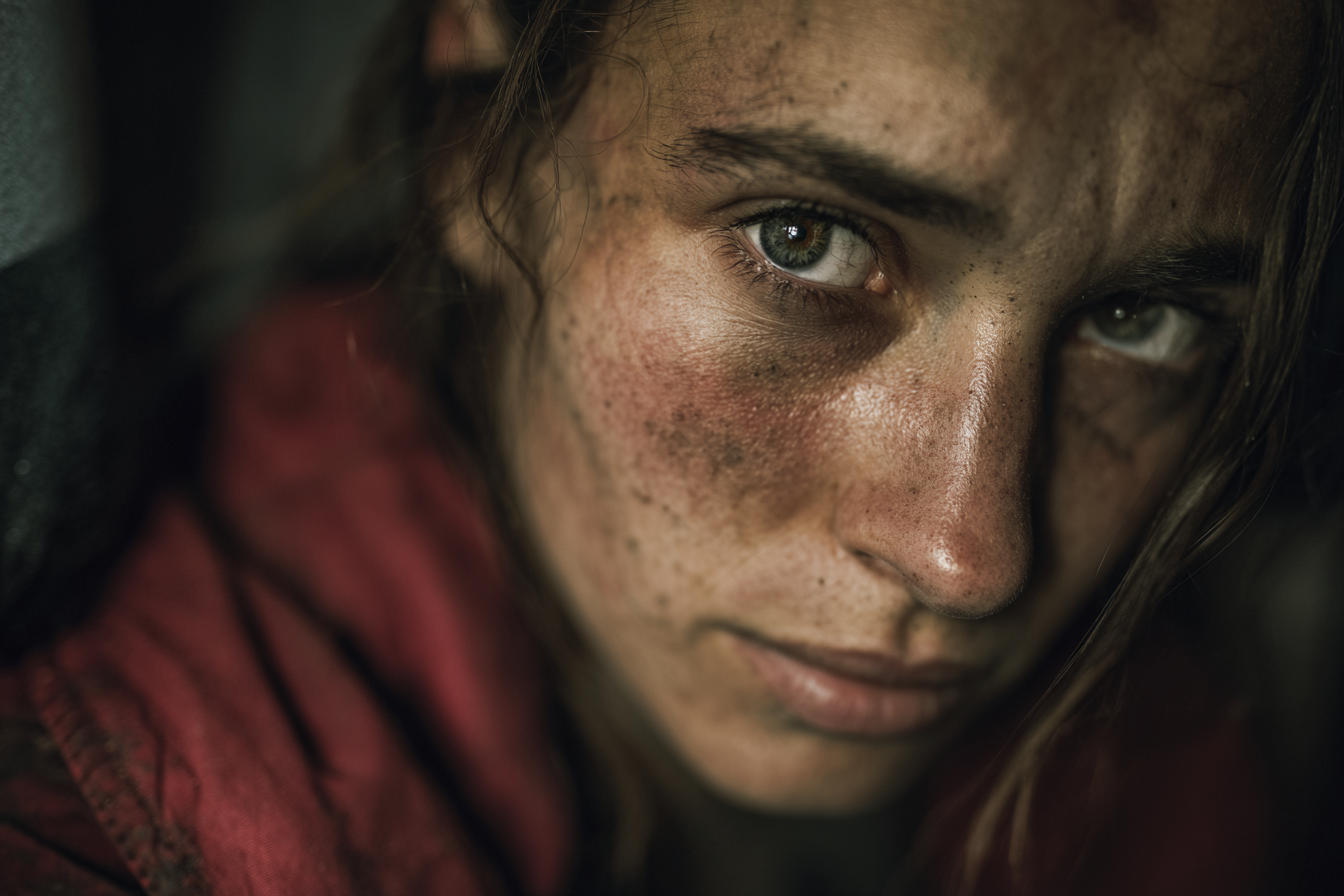 Close-up of a woman's face | Source: Midjourney