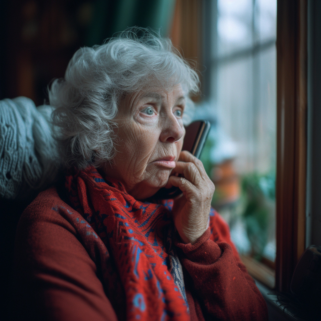 A woman on a call | Source: Midjourney