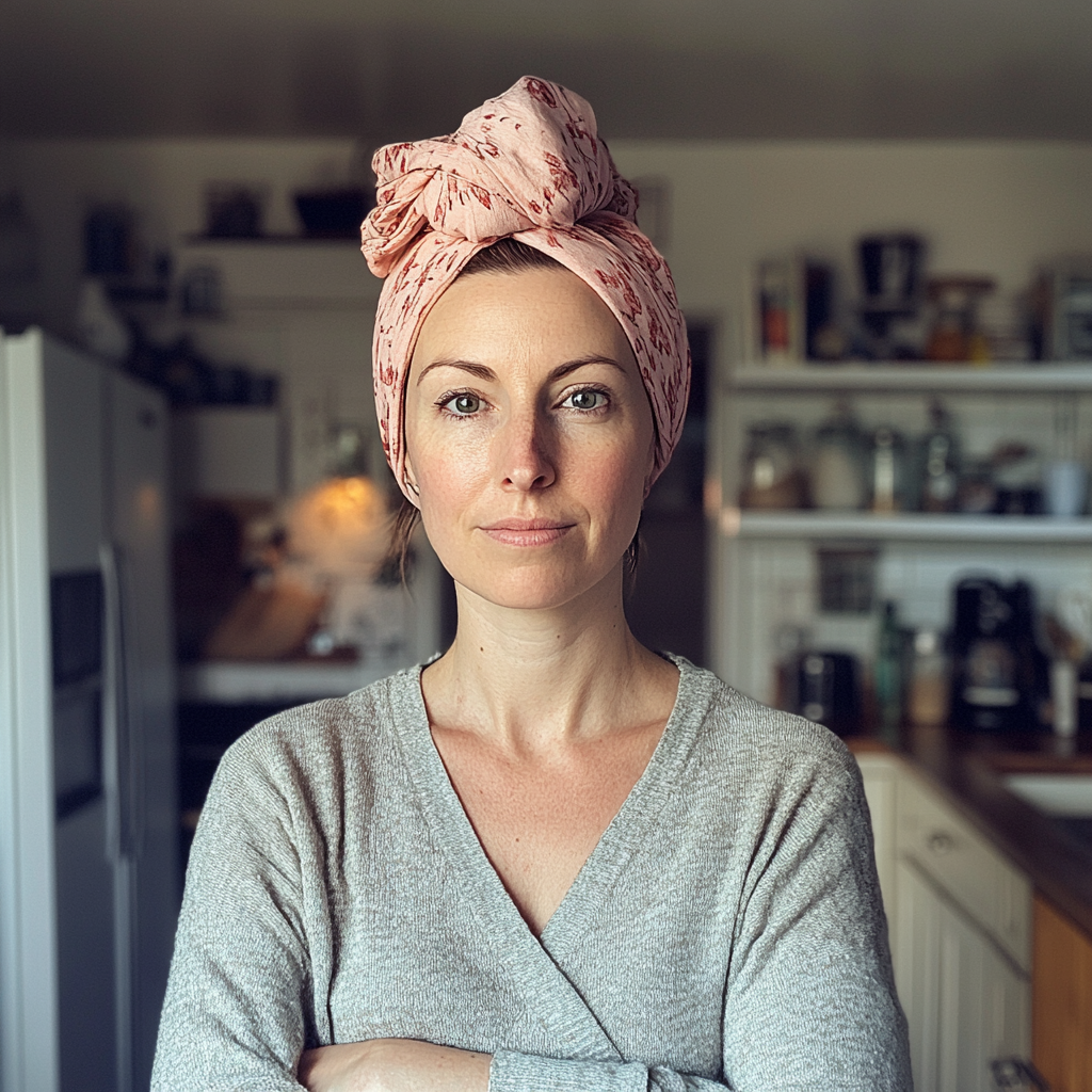 A woman standing in a kitchen | Source: Midjourney