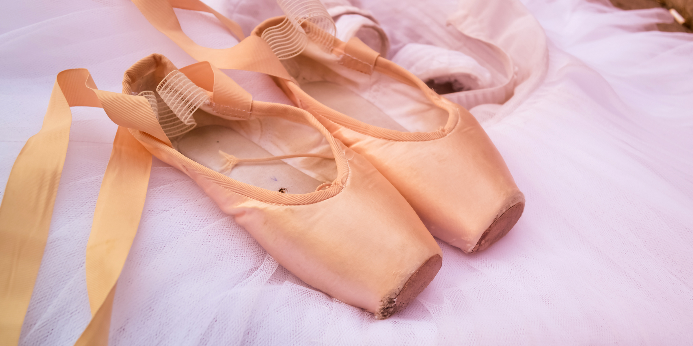 Lightly worn pointe shoes | Source: Shutterstock