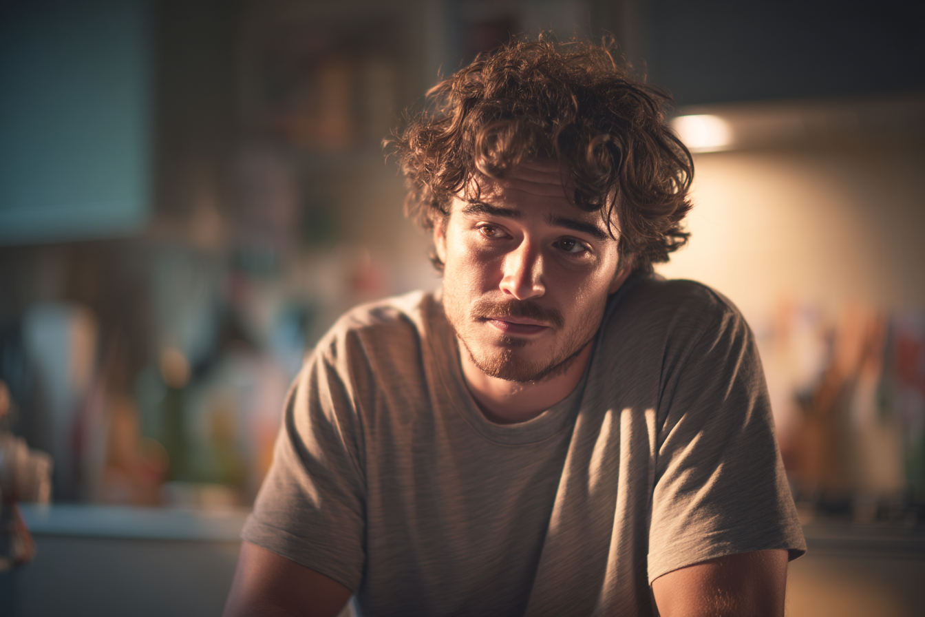 A man sitting at his kitchen table | Source: Midjourney