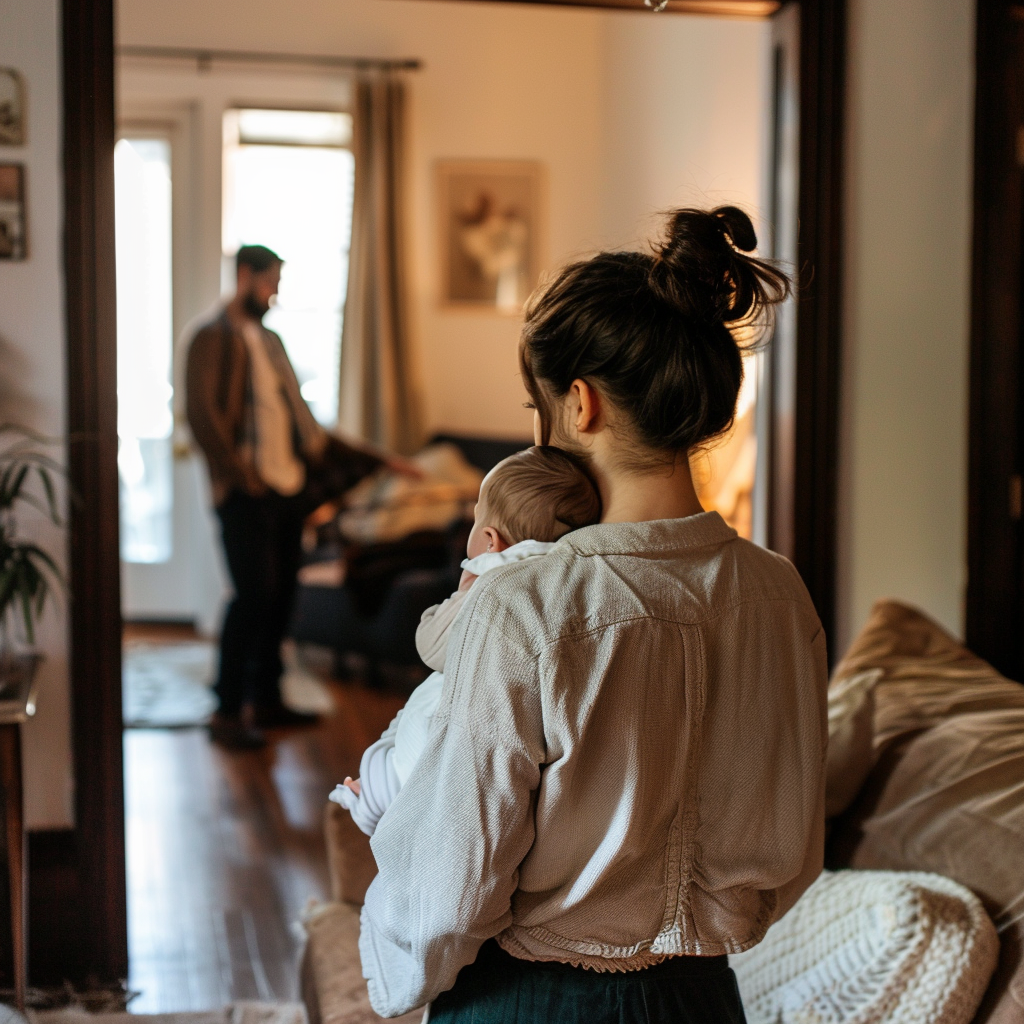 Sarah and Tom in the living room | Source: Midjourney