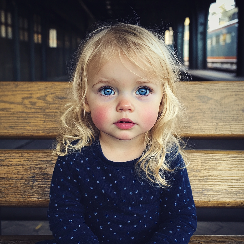 A child sitting on a bench | Source: Midjourney