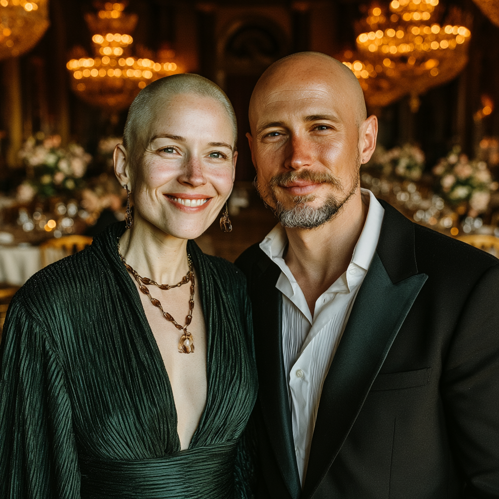 A happy couple arriving at a wedding | Source: Midjourney