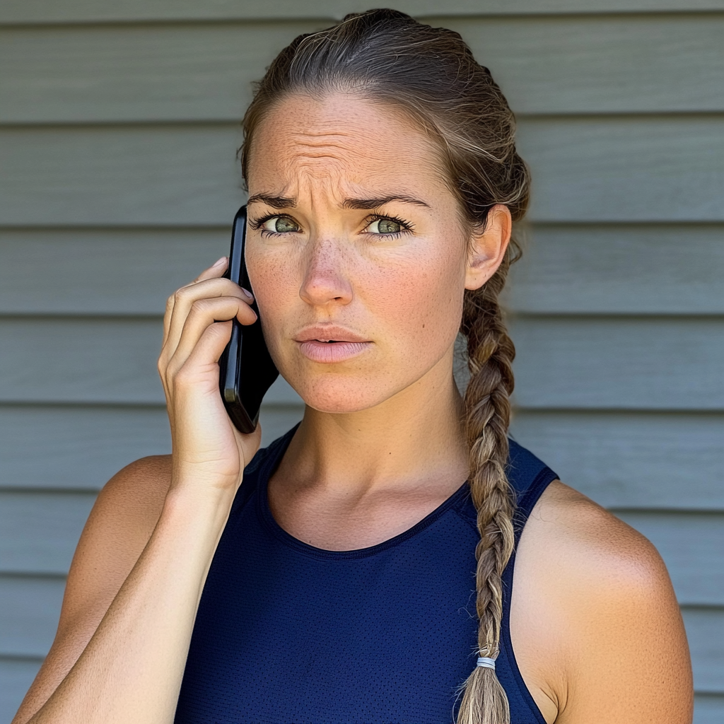 A woman talking on the phone | Source: Midjourney