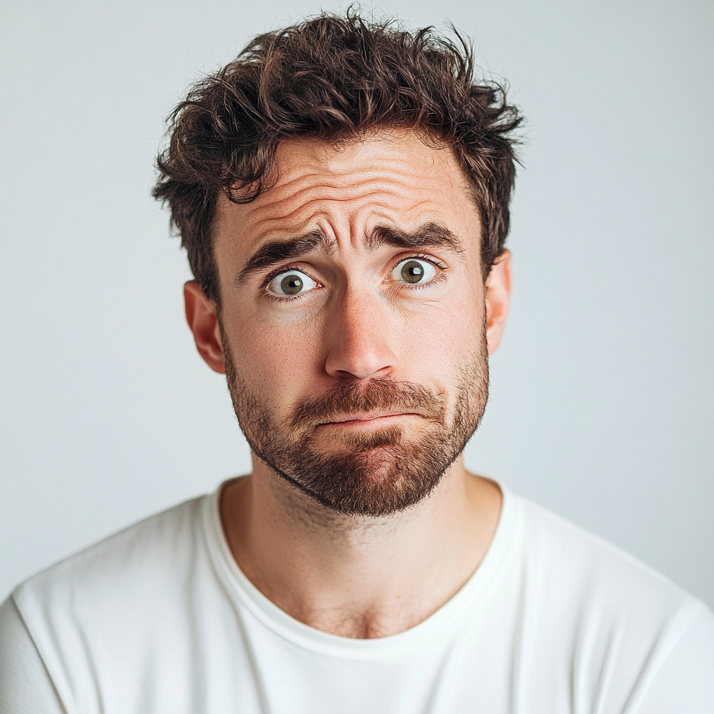 Un homme aux sourcils froncés | Source : Midjourney