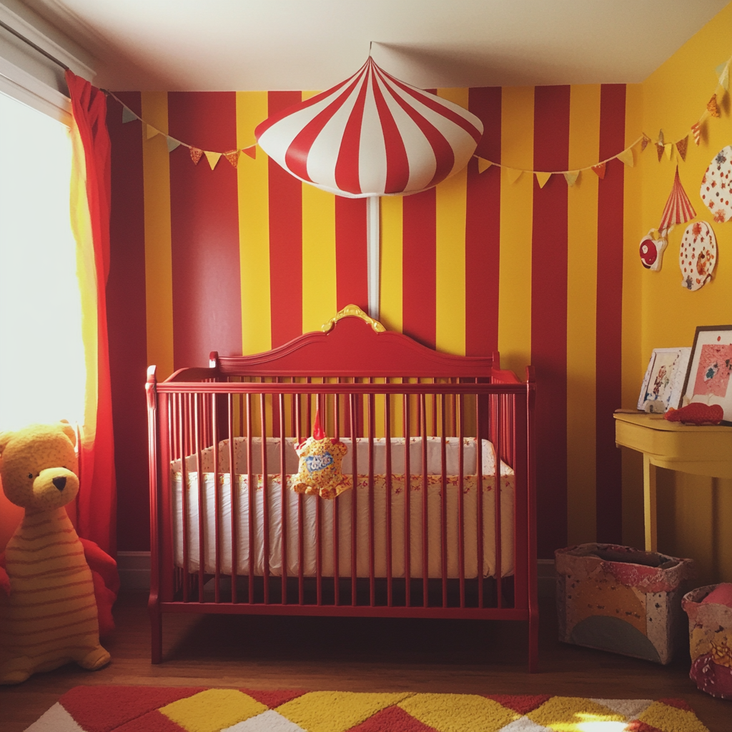 A circus themed nursery | Source: Midjourney