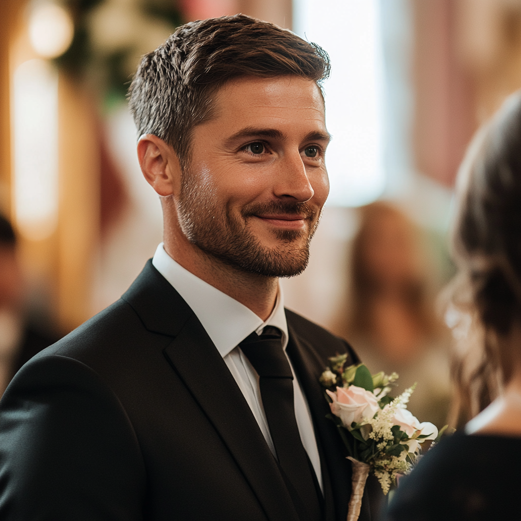 A happy groom | Source: Midjourney