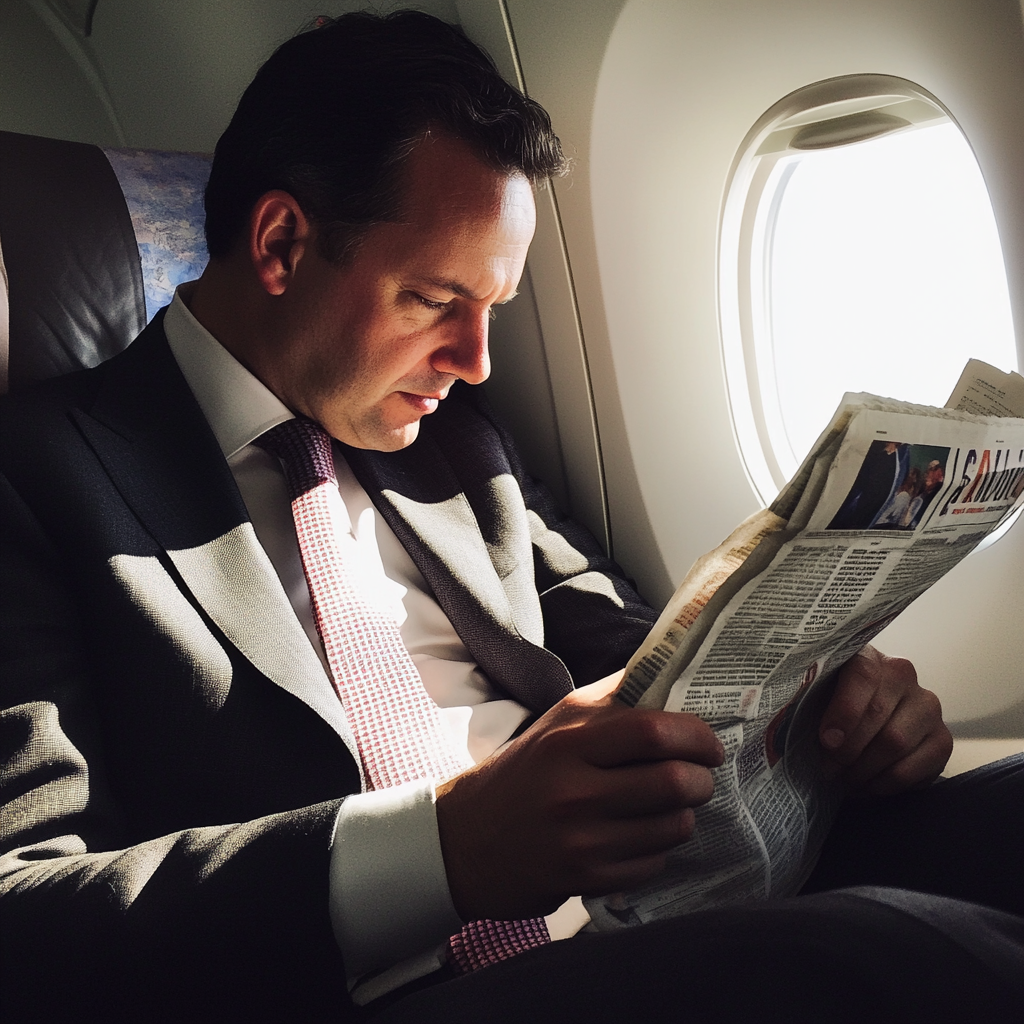 A man reading a newspaper | Source: Midjourney