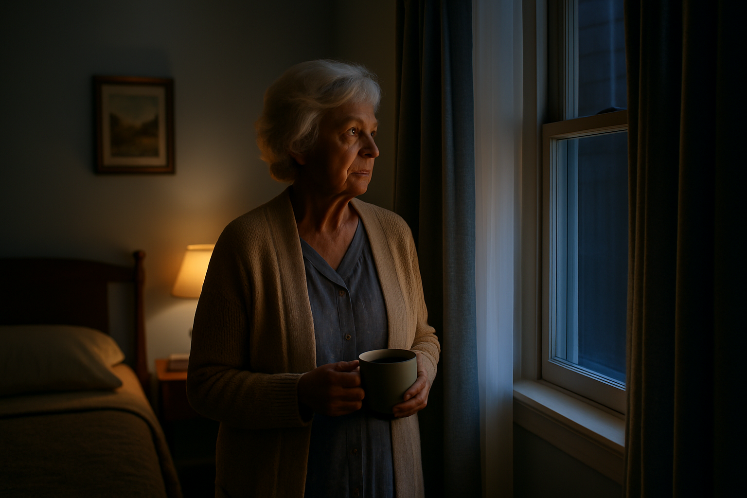 A woman standing in her bedroom | Source: Midjourney