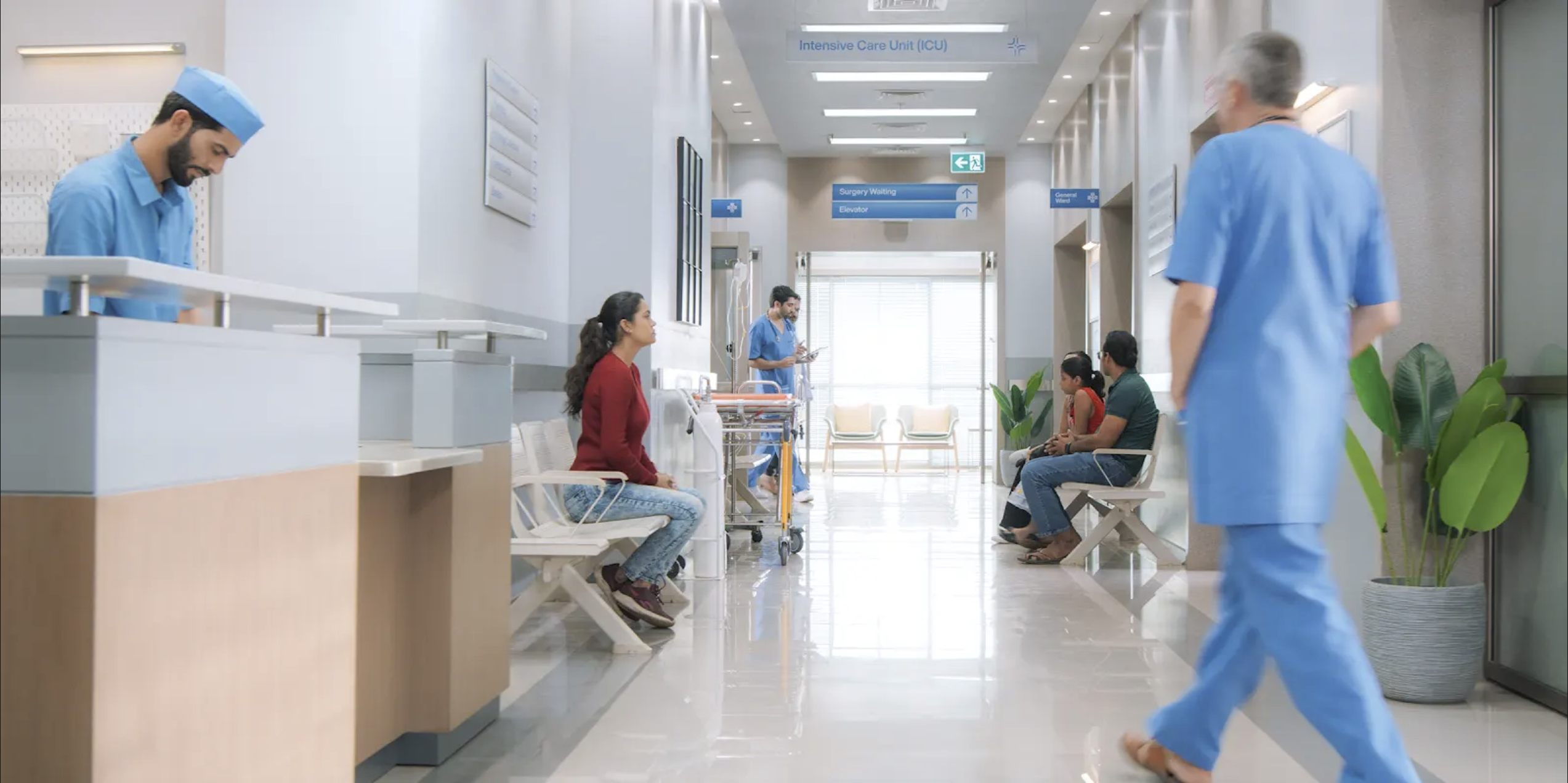 A woman sitting in a hospital | Source: Shutterstock