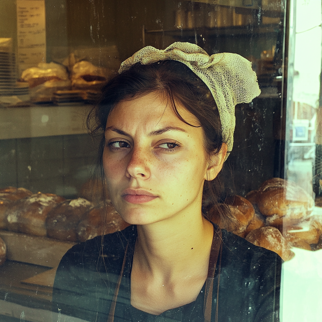 A woman in a bakery | Source: Midjourney