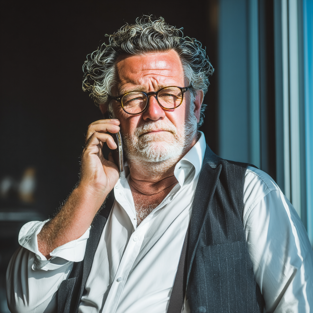 A man on a call | Source: Midjourney