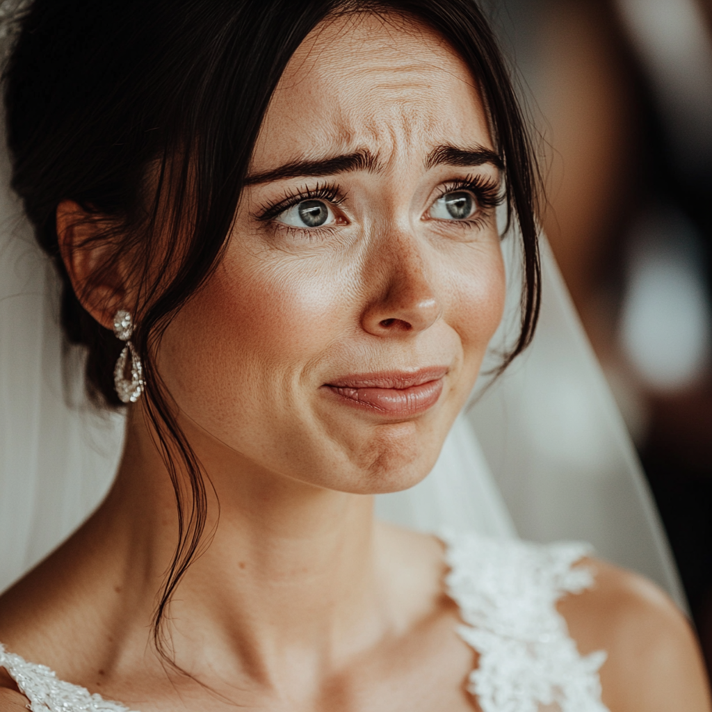 A bride crying | Source: Midjourney