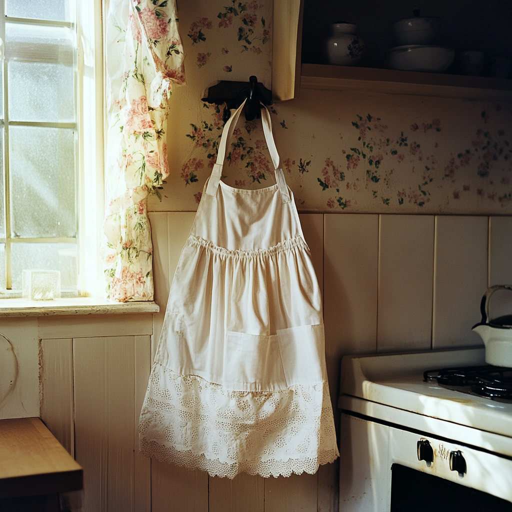 AN apron hanging in a kitchen | Source: Midjourney