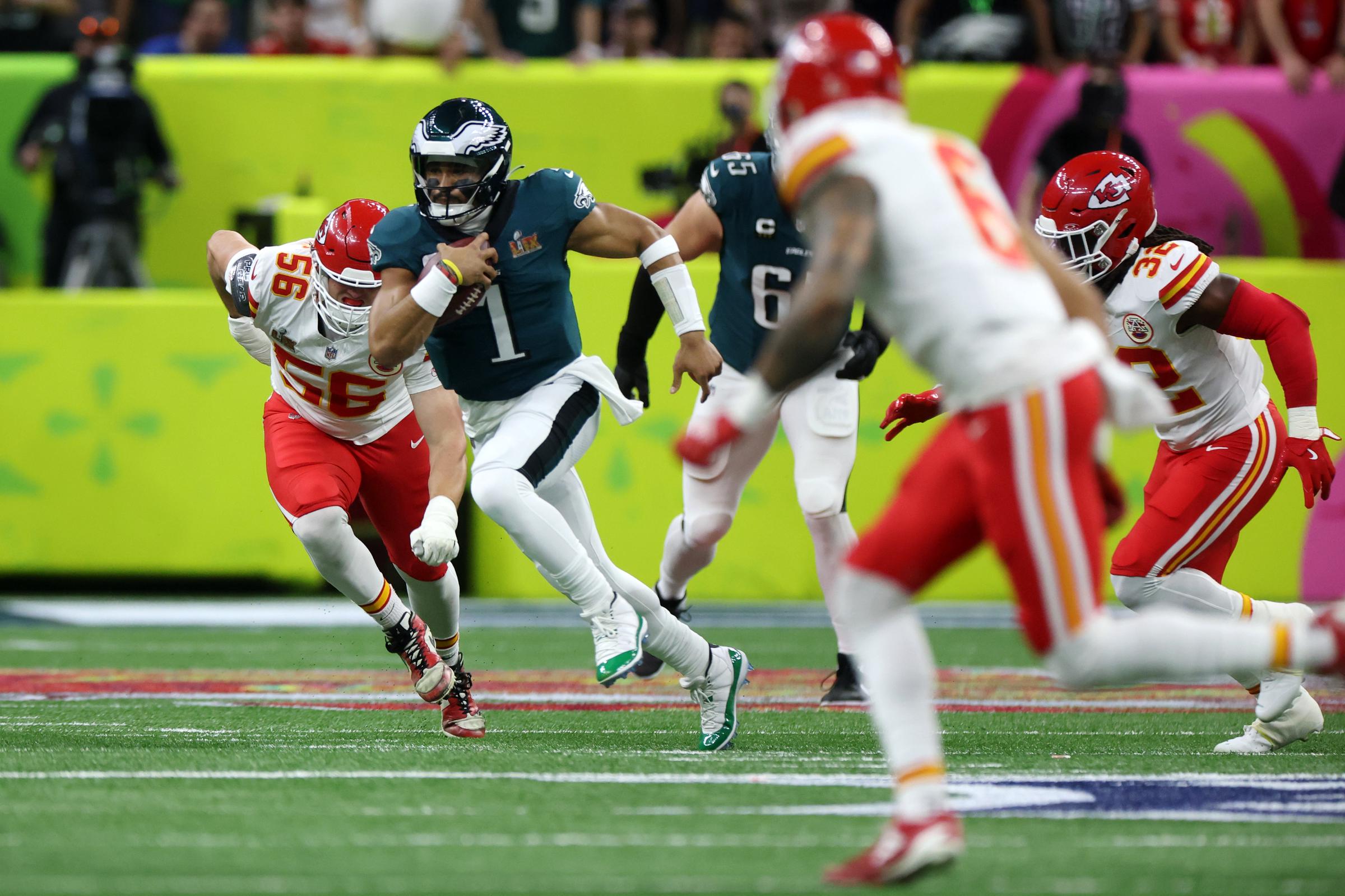 Kansas City Chiefs vs Philadelphia Eagles during Super Bowl LIX at Caesars Superdome on February 9, 2025, in New Orleans, Louisiana. | Source: Getty Images