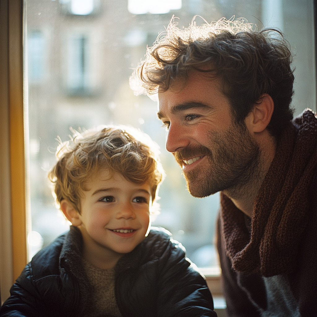 A happy man and his son | Source: Midjourney