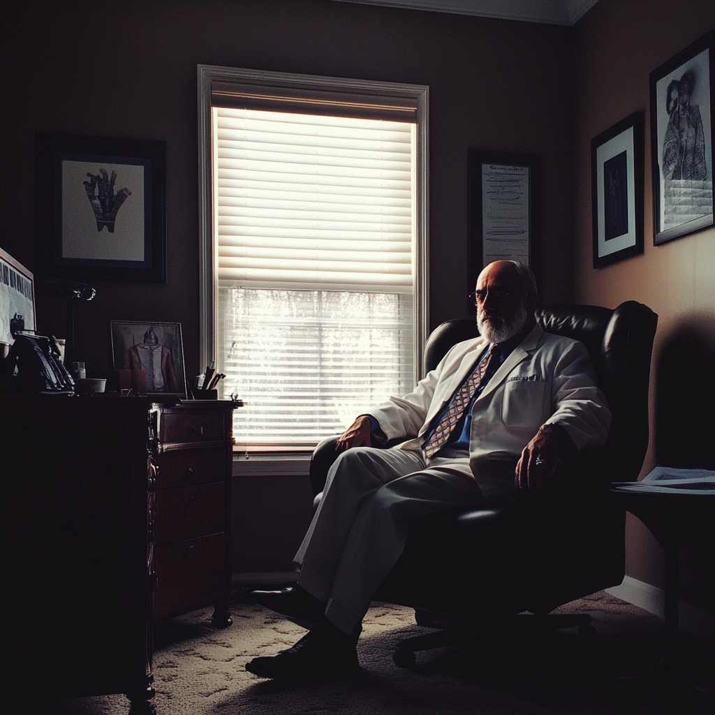 A psychiatrist sitting in his office | Source: Midjourney