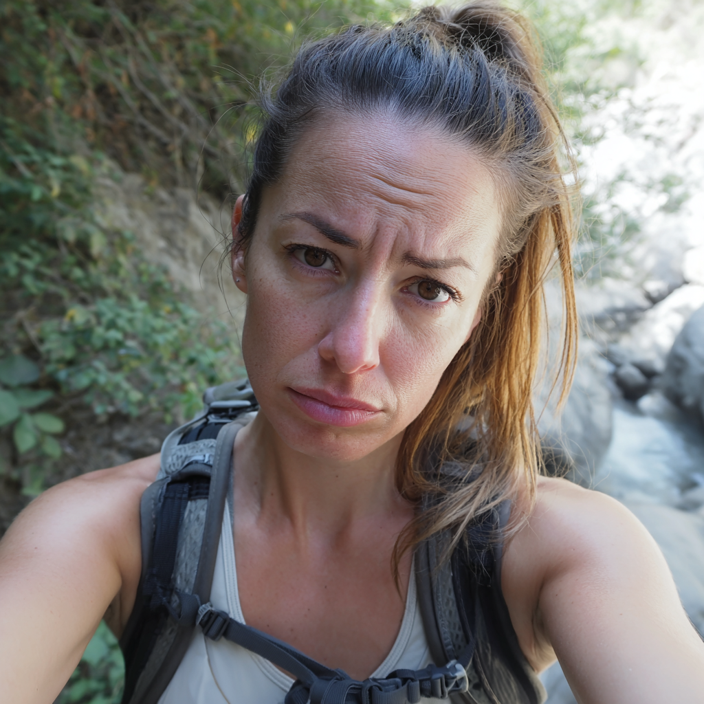A frowning and upset woman | Source: Midjourney