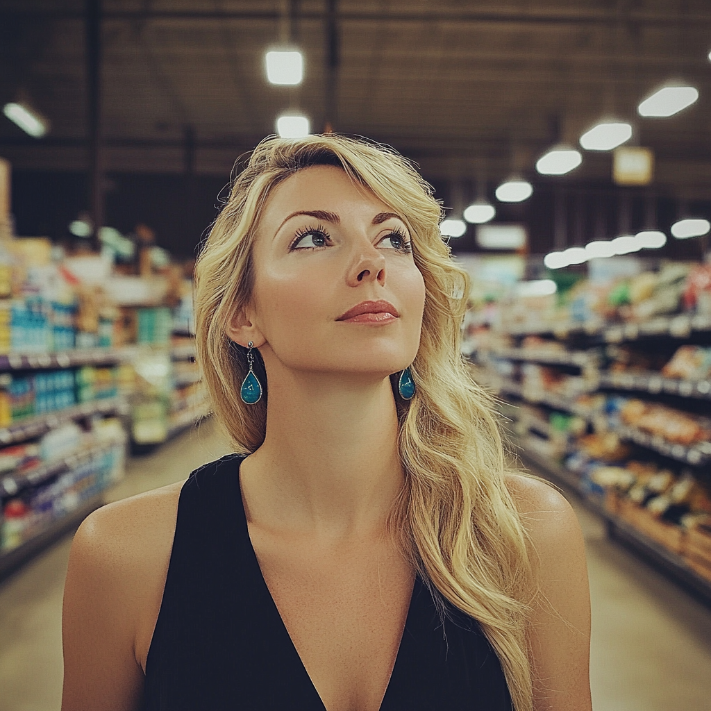 Une femme dans une épicerie | Source : Midjourney