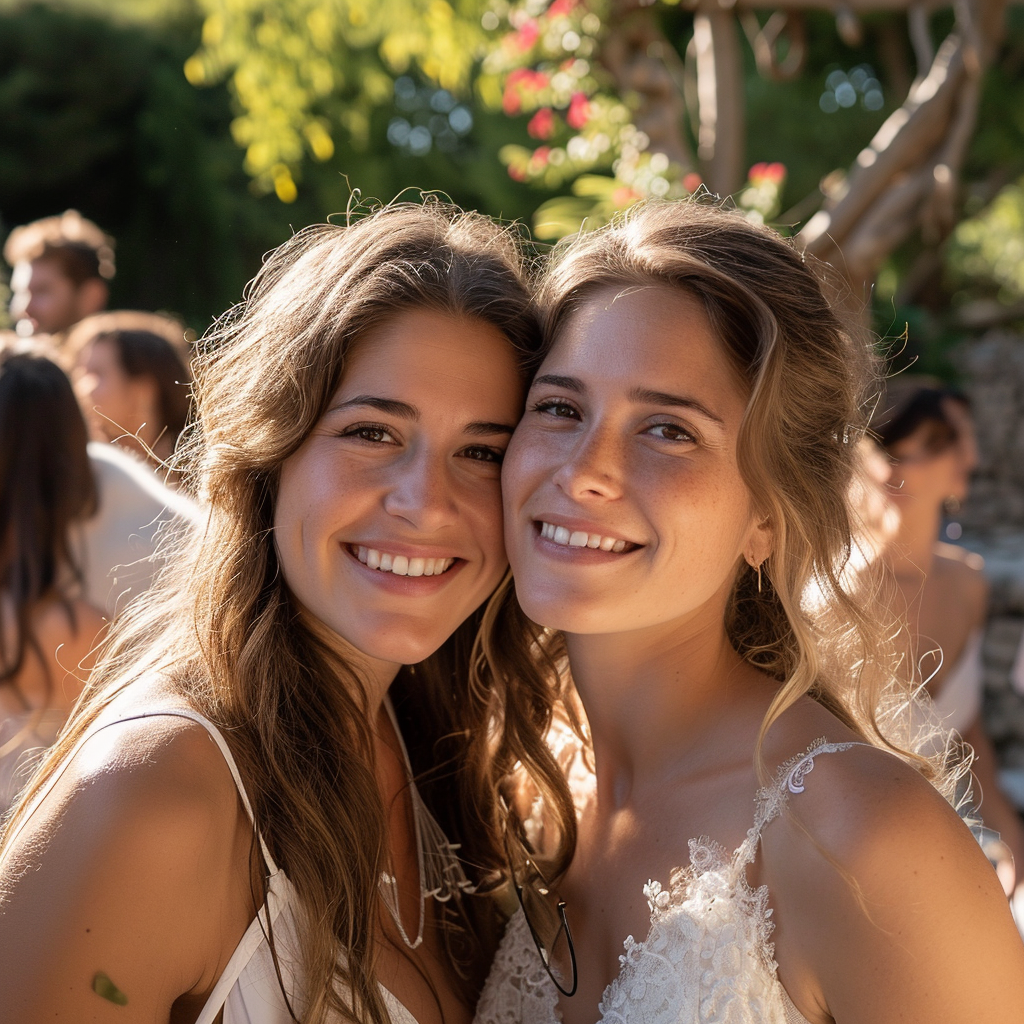 Duas mulheres sorridentes | Fonte: Midjourney