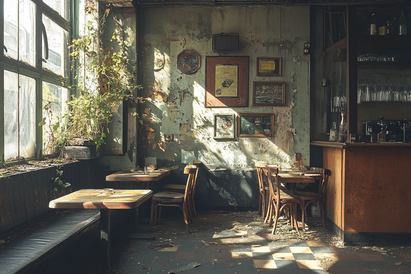 An old abandoned café | Source: Midjourney