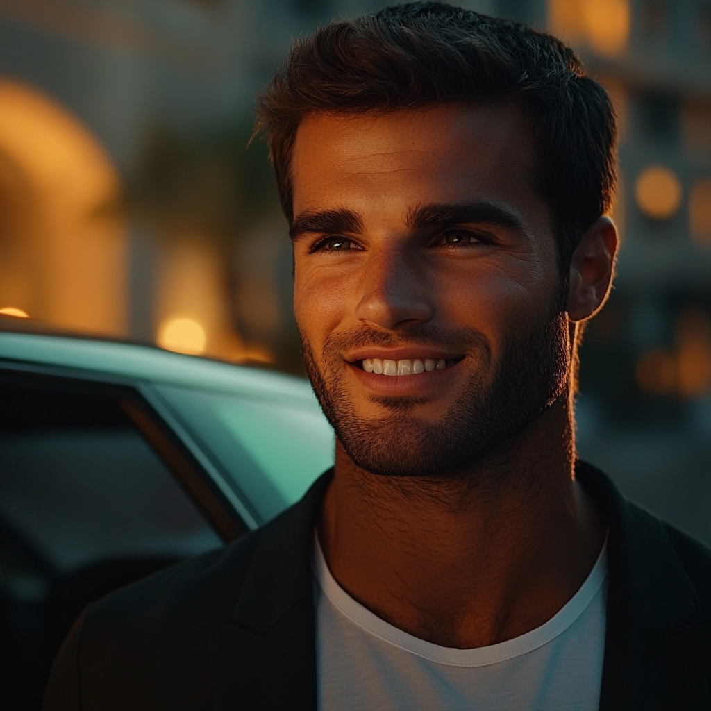 An elegant man standing near his posh car | Source: Midjourney