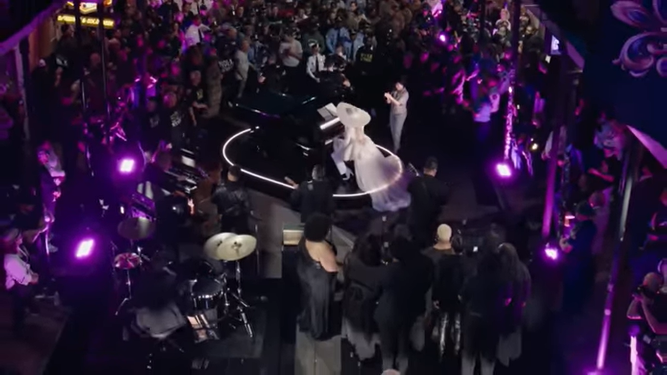 Lady Gaga performs ahead of the Super Bowl | Source: YouTube/NFLonFOX