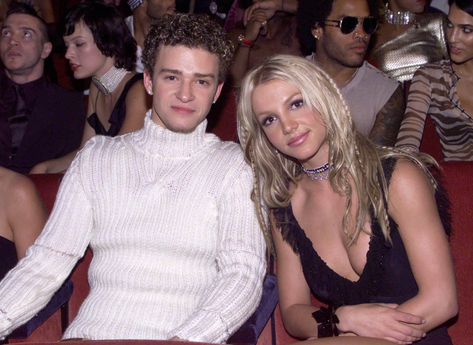 Justin Timberlake and Britney Spears at the MTV Music Video Awards at Radio City Music Hall in New York on September 7, 2000. | Source: Getty Images