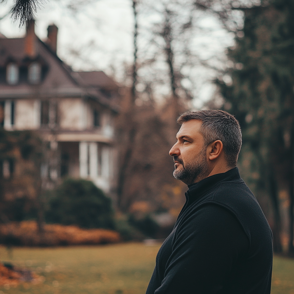 A serious man in his garden | Source: Midjourney