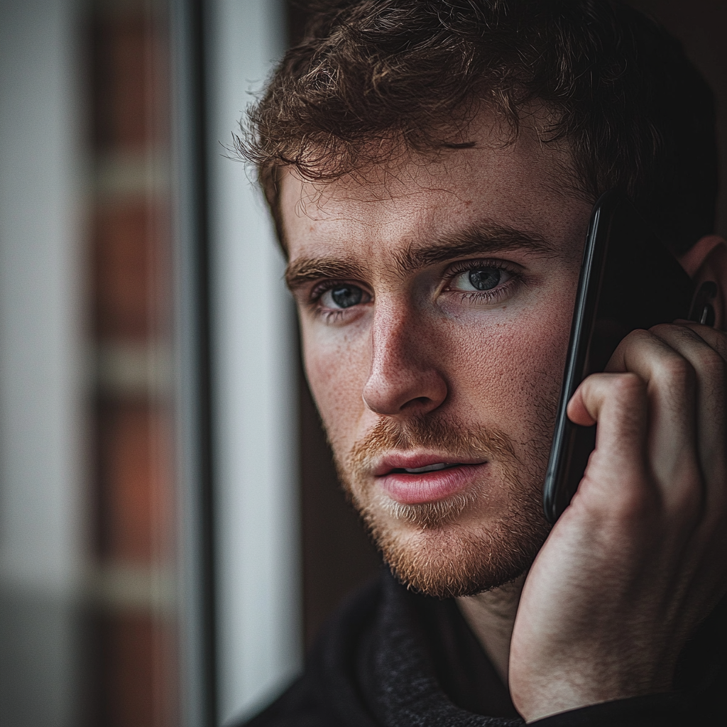 A man talking on the phone | Source: Midjourney