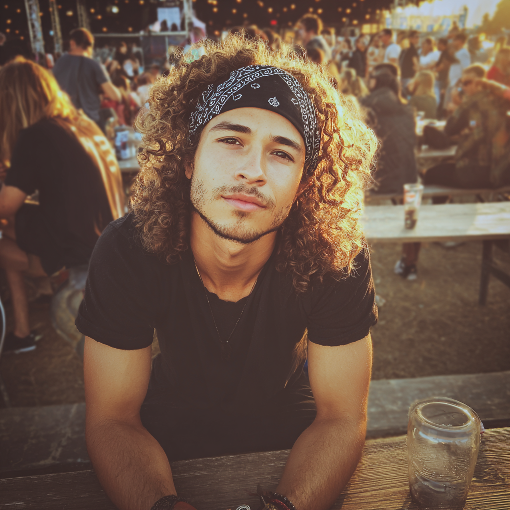 A smiling man wearing a black t-shirt | Source: Midjourney