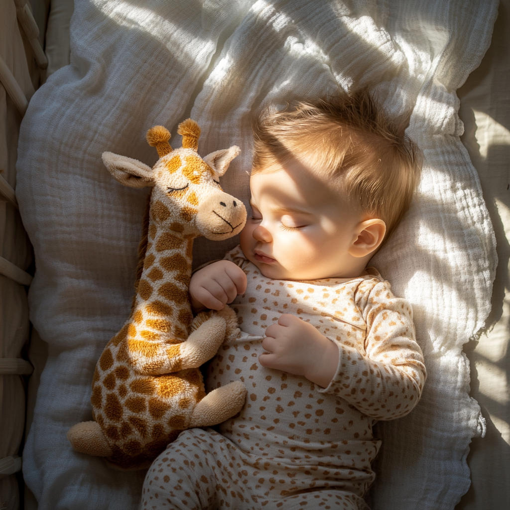 A baby fast asleep | Source: Midjourney