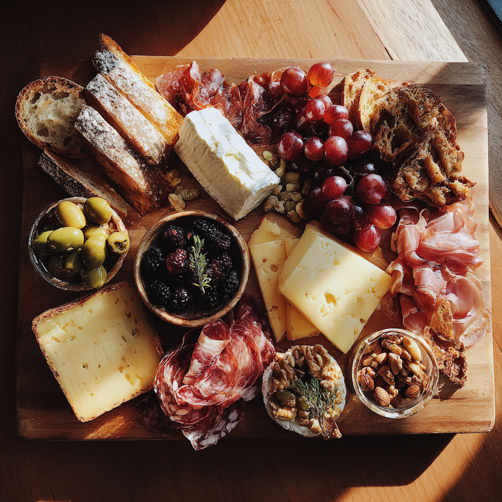 A charcuterie board | Source: Midjourney