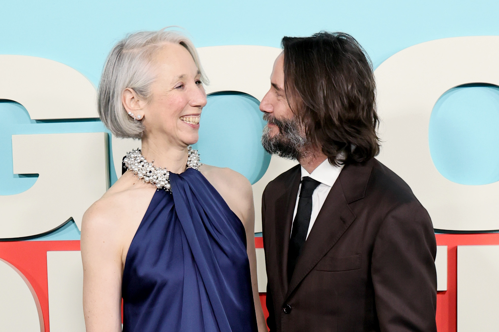 Alexandra Grant and Keanu Reeves at the "Good Fortune" New York screening on October 13, 2025 | Source: Getty Images