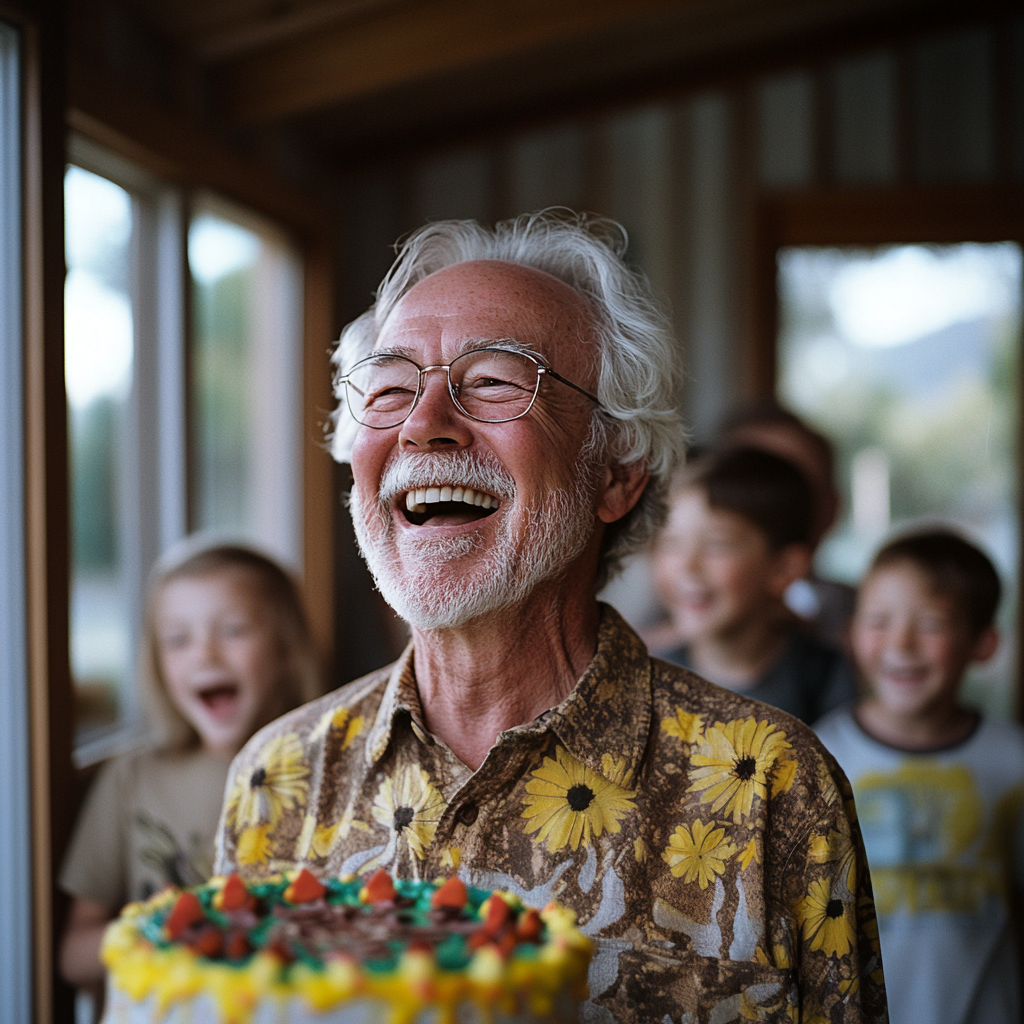 Stewart celebrating his birthday with the neighborhood kids | Source: Midjourney