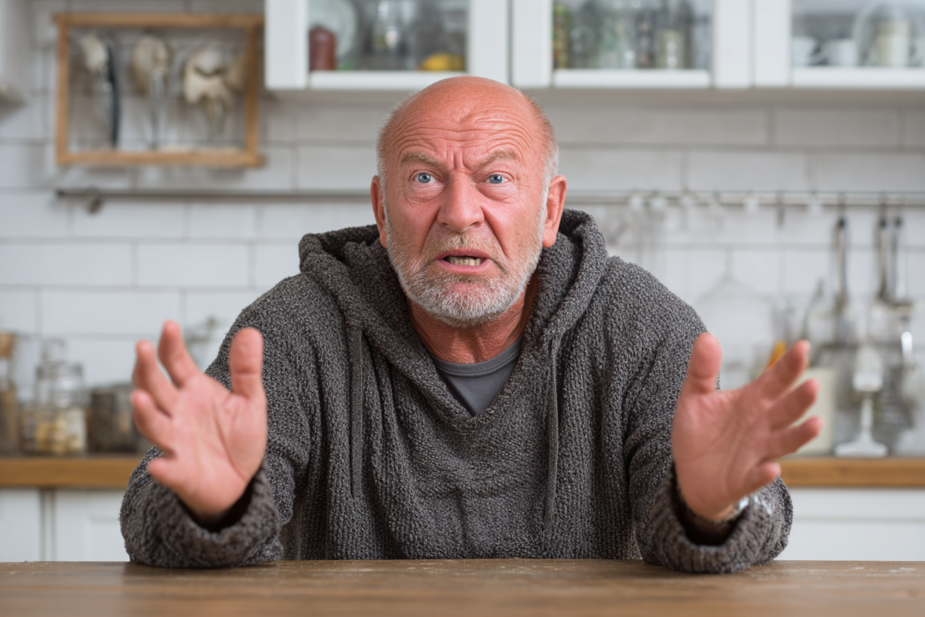 A man gesturing while speaking | Source: Midjourney
