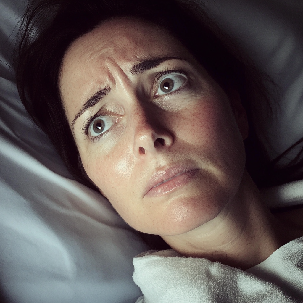 A close-up of a woman in a hospital bed | Source: Midjourney