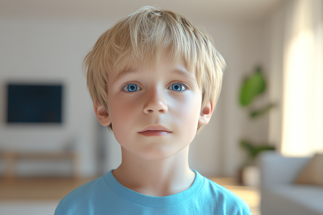 A boy looking straight ahead | Source: Midjourney