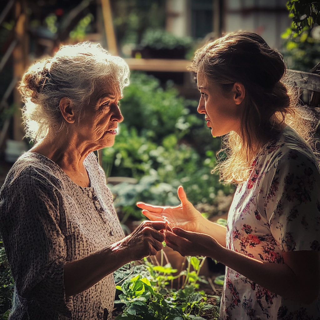 Senior woman arguing with her daughter-in-law | Source: Midjourney