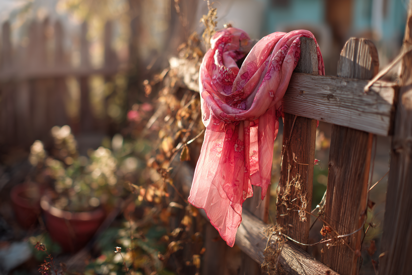 A scarf on a fence | Source: Midjourney
