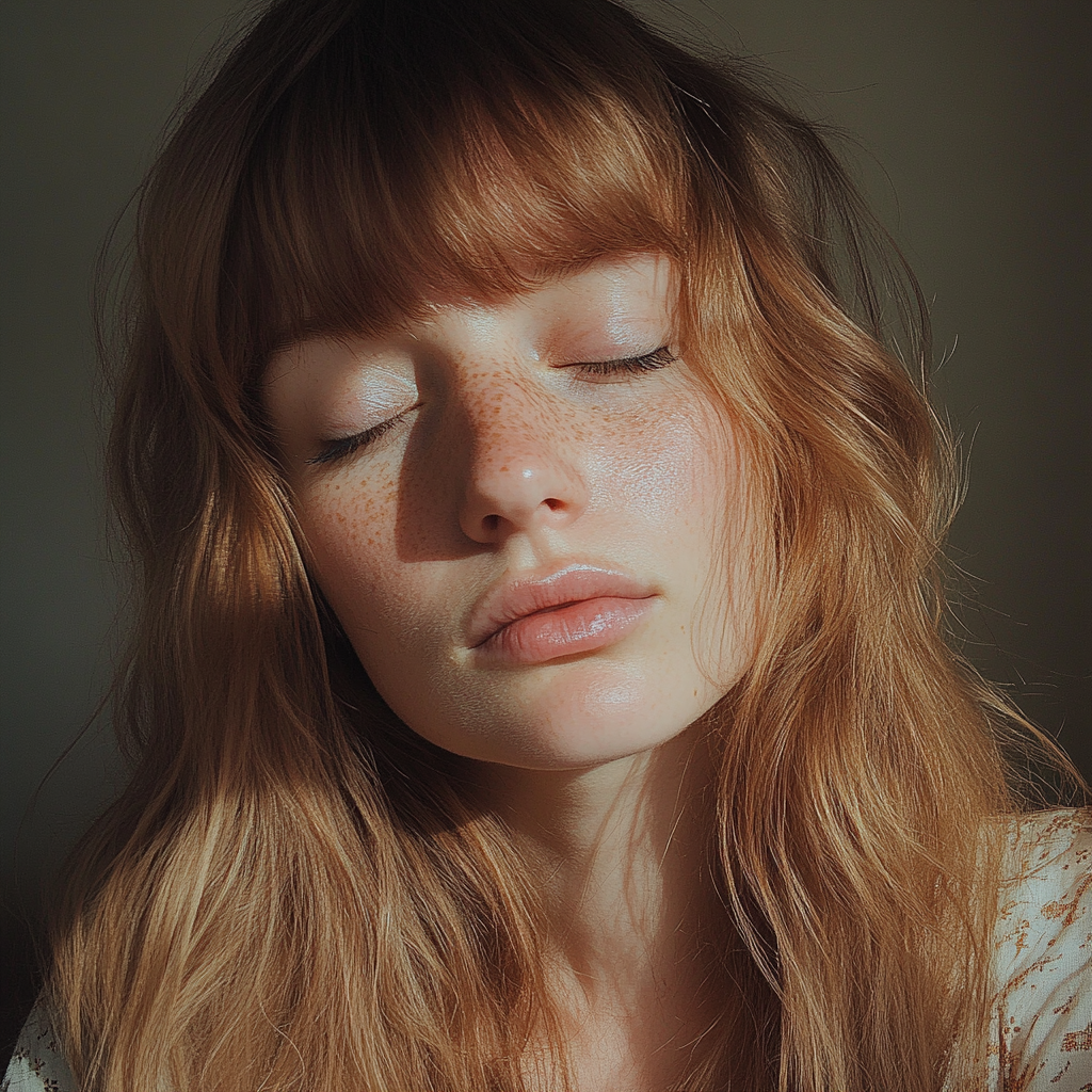 A pensive woman with her eyes closed | Source: Midjourney