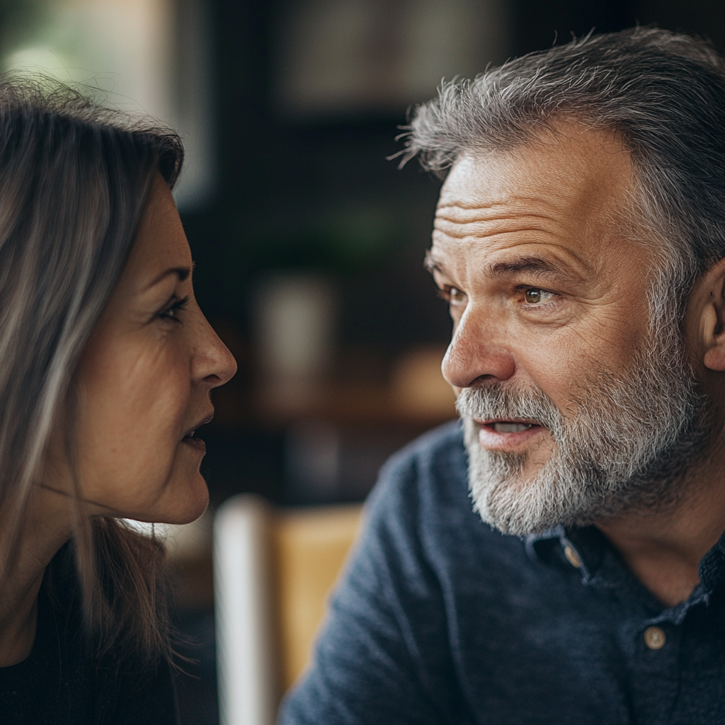 A couple talking | Source: Midjourney