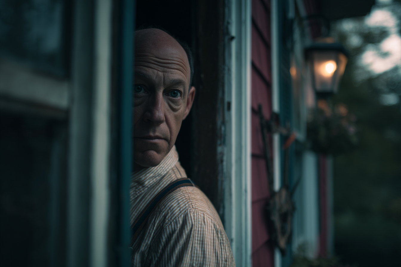 A man standing in a doorway | Source: Midjourney