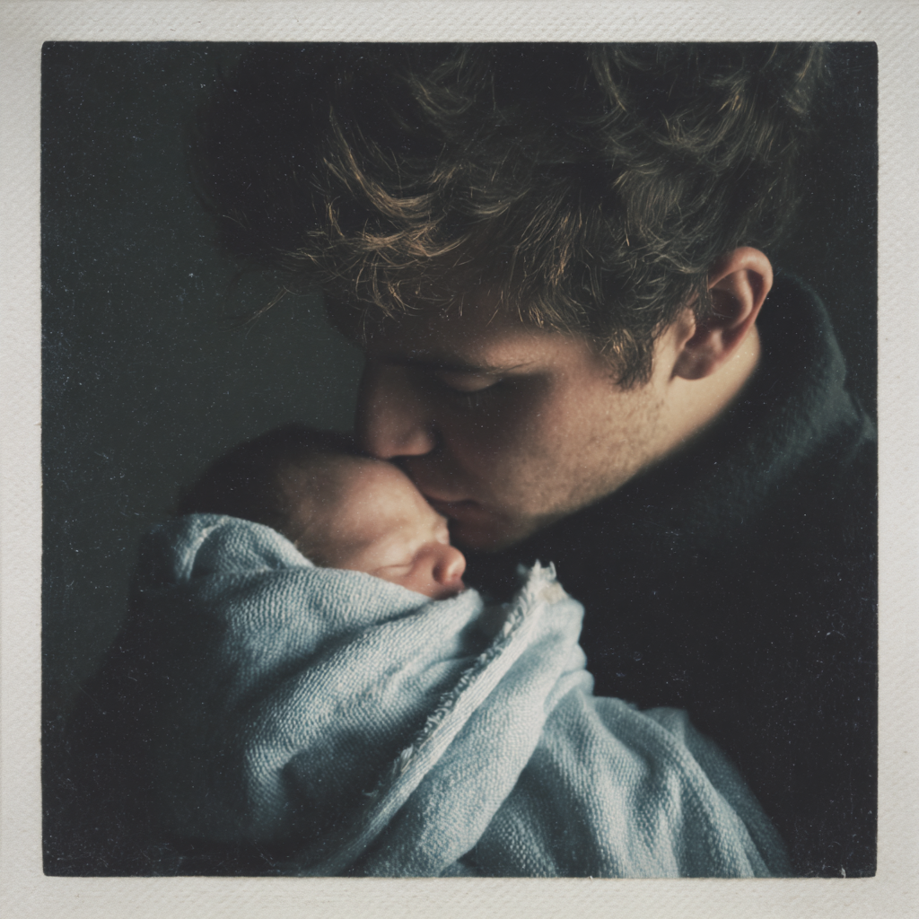A man holding a baby boy | Source: Midjourney
