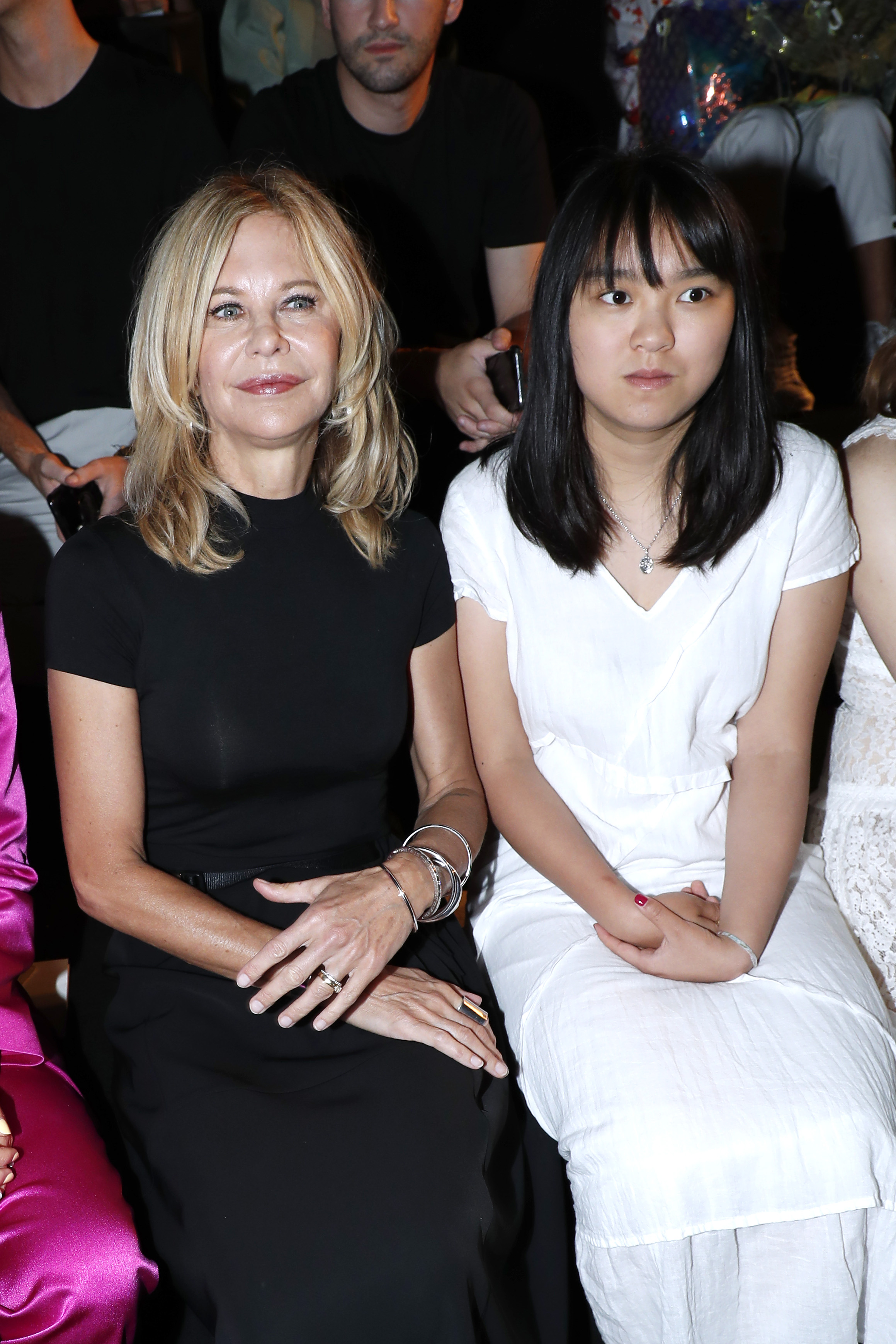 Meg Ryan and her daughter Daisy True Ryan during Paris Fashion Week on July 01, 2019 in Paris, France. | Source: Getty Images