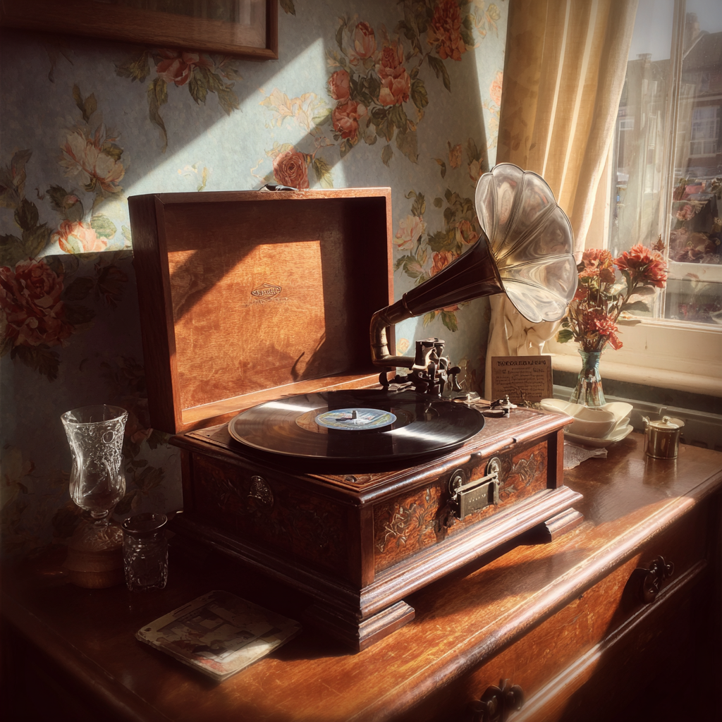 A vintage gramophone | Source: Midjourney