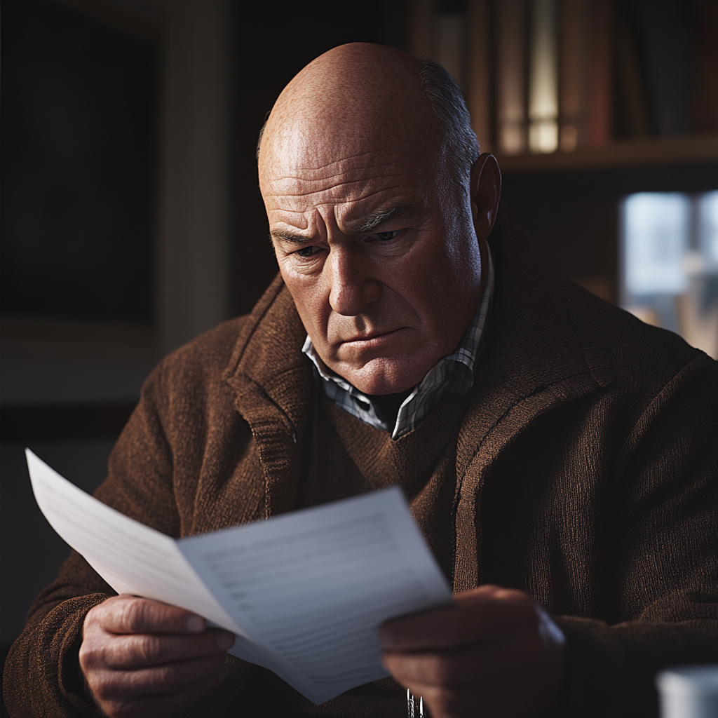 A man reading a document | Source: Midjourney